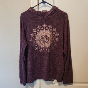 SJS Purple Hoodie with Mandala Design